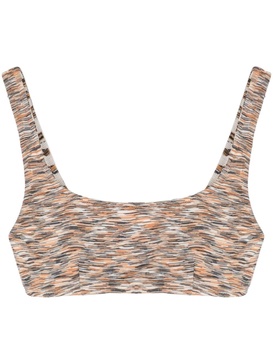 jacquard U-neck sport bra