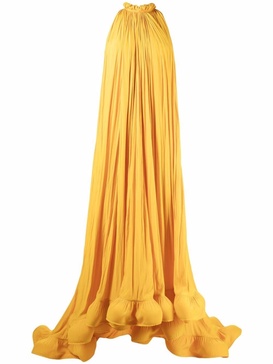 ruffled-hem detail gown