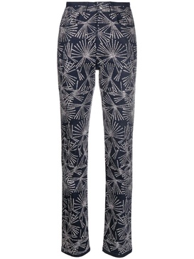 crystal-embellished straight-leg trousers