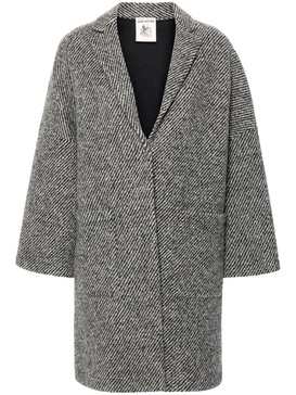 diagonal-pattern coat