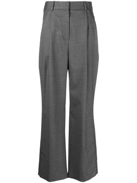 Solo pleated flared trousers