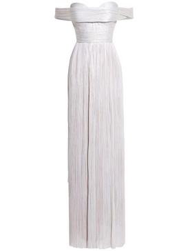 Silver-ToneSerene Draped Gown