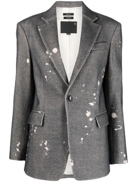 Shrunken paint-splattered blazer