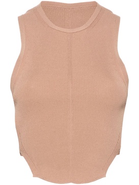 open-back ribbed tank top