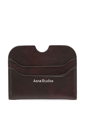 logo-embossed leather wallet