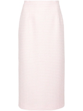 sequin-embellished jacquard pencil skirt