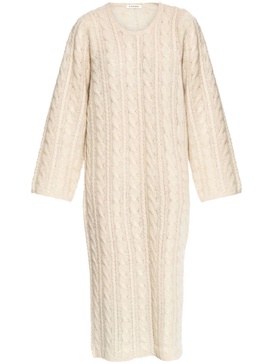 cable-knit midi dress