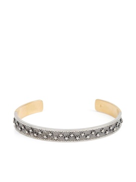 Star-pattern textured cuff bracelet