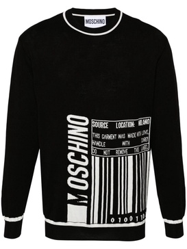 intarsia-logo cotton jumper