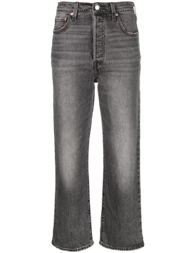 Ribcage straight-leg cropped jeans