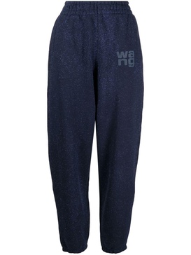 glitter-effect terry track pants