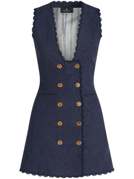 paisley-jacquard long waistcoat