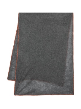 contrasting-trim cashmere scarf