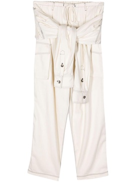 tied-waist cargo trousers