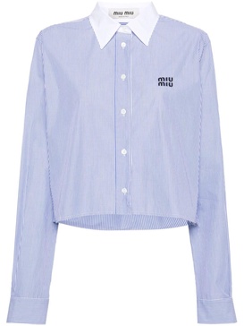 contrasting-collar shirt