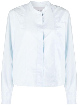 band-collar poplin cotton shirt