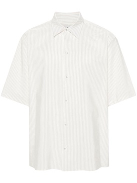 pinstriped silk-blend shirt