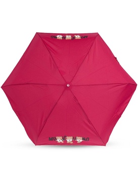 Teddy-motif compact umbrella 