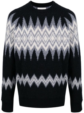 patterned intarsia-knit jumper