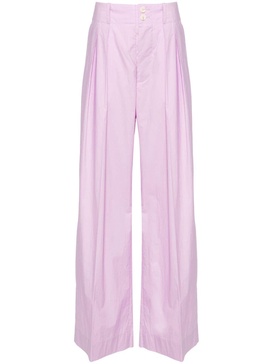 pleated palazzo trousers