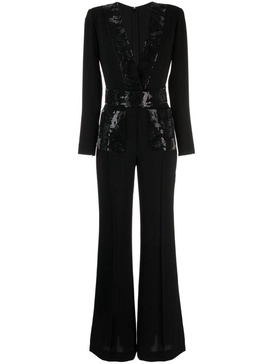 crystal-embellished silk jumpsuit