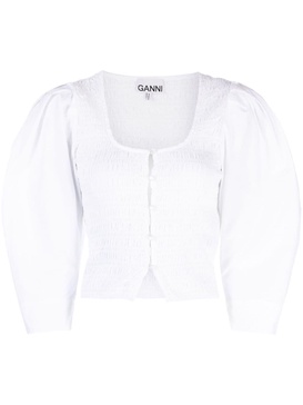 White Organic Cotton-Poplin Blouse