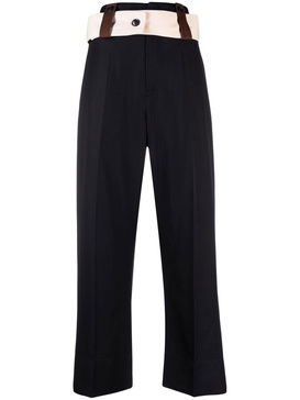 straight-leg cropped trousers  