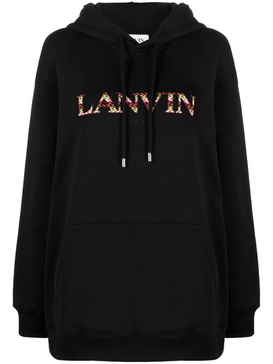 logo-embroidered hoodie