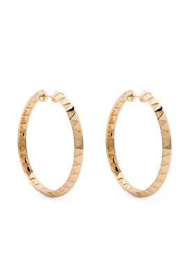 18kt yellow gold Knife Edge hoop earrings