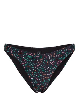 geometric-print high-leg bikini bottoms