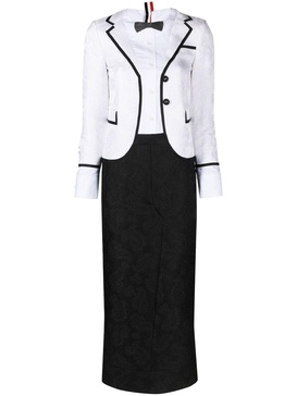 trompe l'oeil tuxedo dress