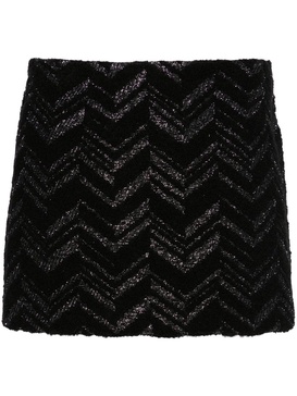 zigzag-woven lurex-detailed miniskirt