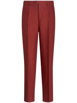 mid-rise tapered trousers