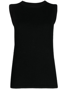 round-neck knit tank top