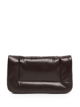 Riquadretto padded leather clutch bag