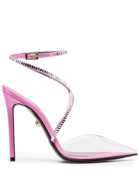 crystal-embellished calf-leather sandals