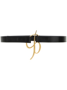 logo-buckle belt 