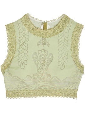 Garden of Eden macramé cropped top