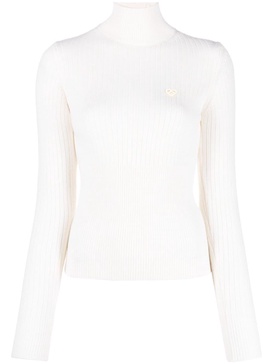 ribbed-knit wool jumper