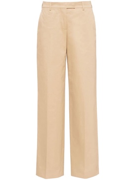 mid-rise straight leg chino trousers