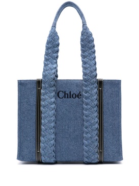 medium Woody denim tote bag