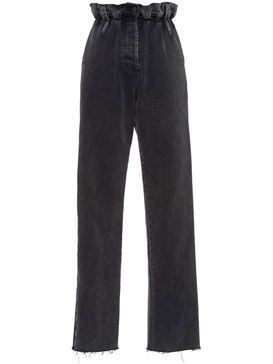 paperbag-waist denim trousers