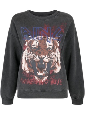 Tiger garment-dyed sweatshirt