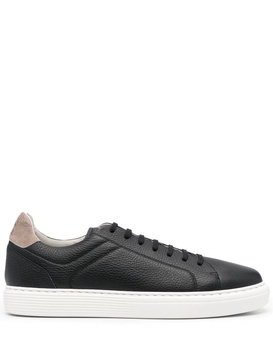 low-top leather sneakers