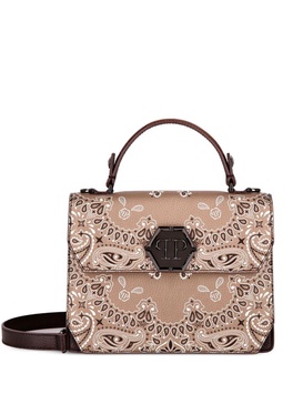 Superheroine paisley leather bag 