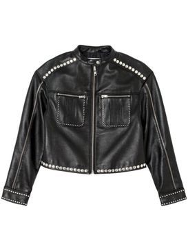 stud-embellished biker jacket