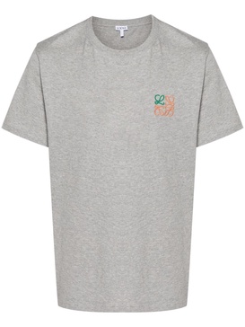 Anagram-embroidered cotton T-shirt