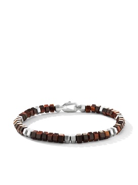 sterling silver Hex Bead tiger eye bracelet