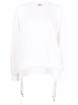 multi-cord crew-neck sweatshirt