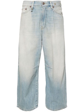 cropped wide-leg jeans